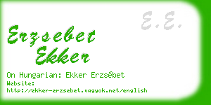 erzsebet ekker business card